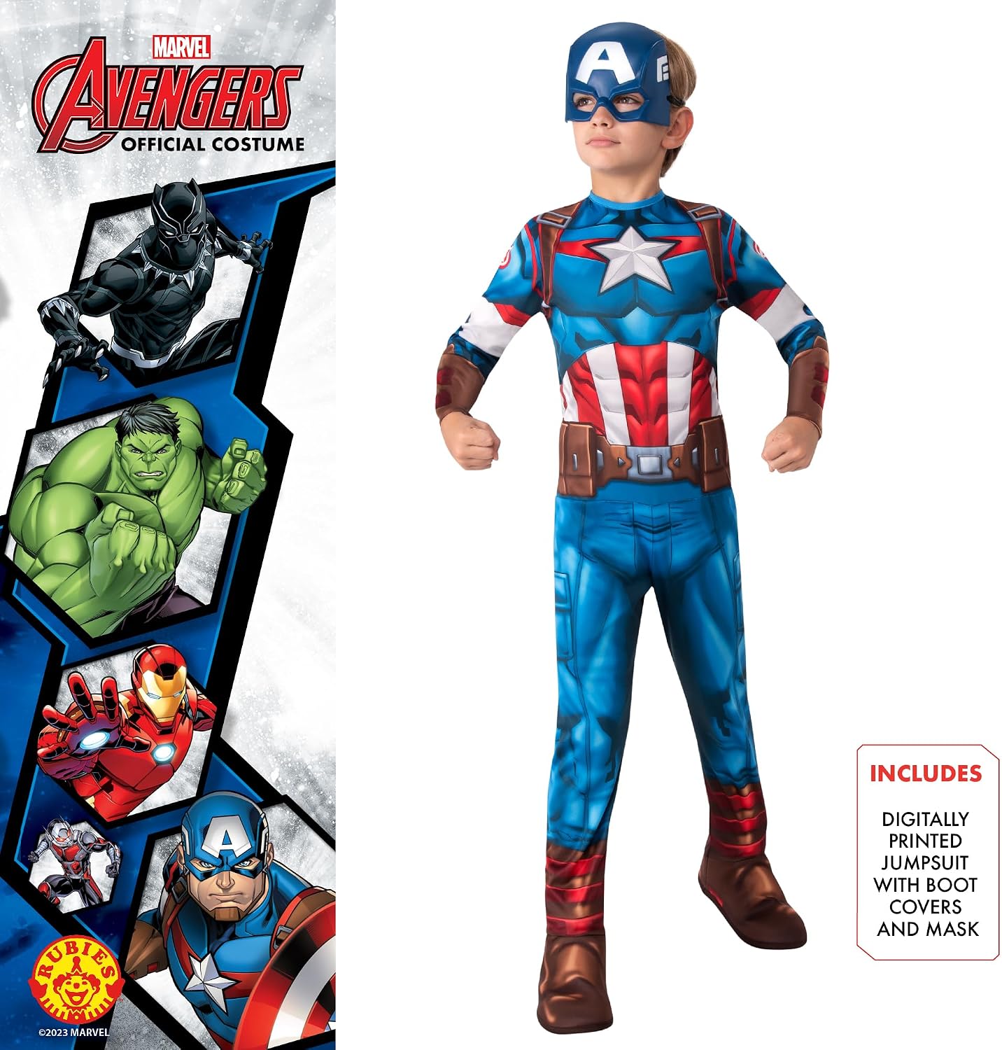 Detalle 2 de Rubie's Captain America Kids Costume