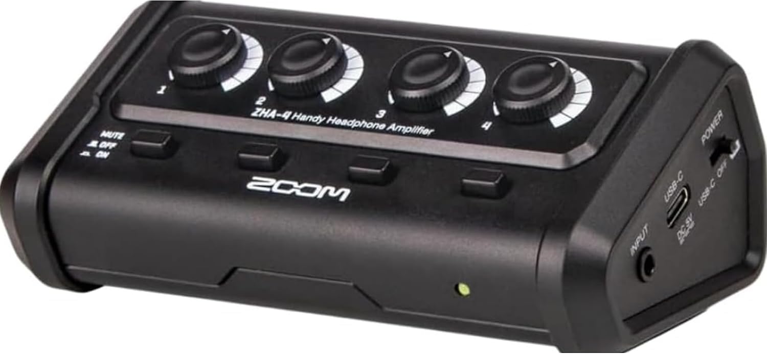 Detalle de ZOOM ZHA-4 4出力ハンディヘッドホンアンプ、個別音量調整・ミュート搭載