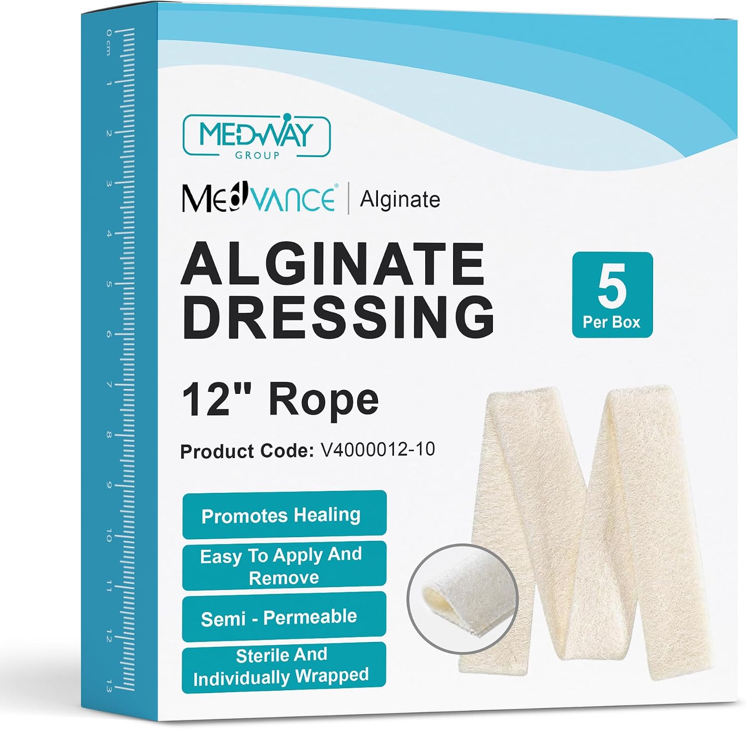 Detalle de MedVance Calcium Alginate Dressing, 12-Inch Rope