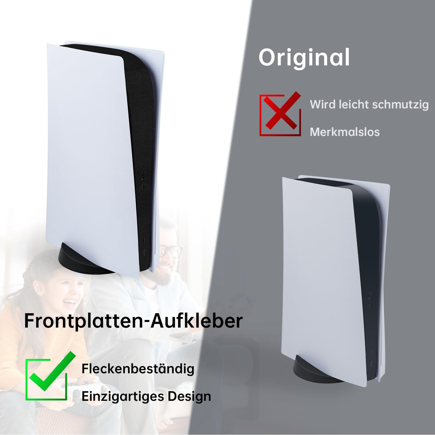 Detalle de PS5 Mittelcover Sticker Schwarz Schutz