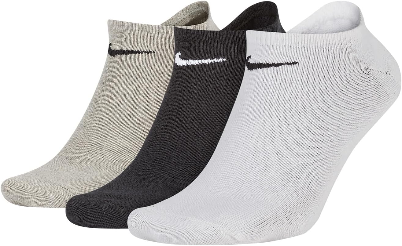 Detalle de Nike Men Cush Crew Socks (3-Pack) – Black/White, UK 8–11
