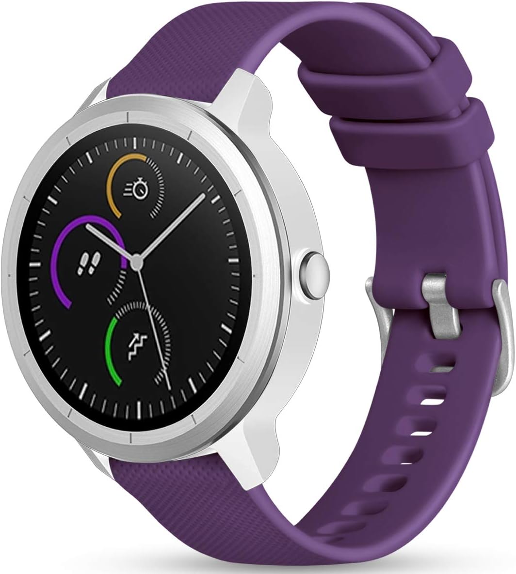 Detalle de Vobafe 20mm Silicone Watch Strap for Garmin: Versatile Replacement Band