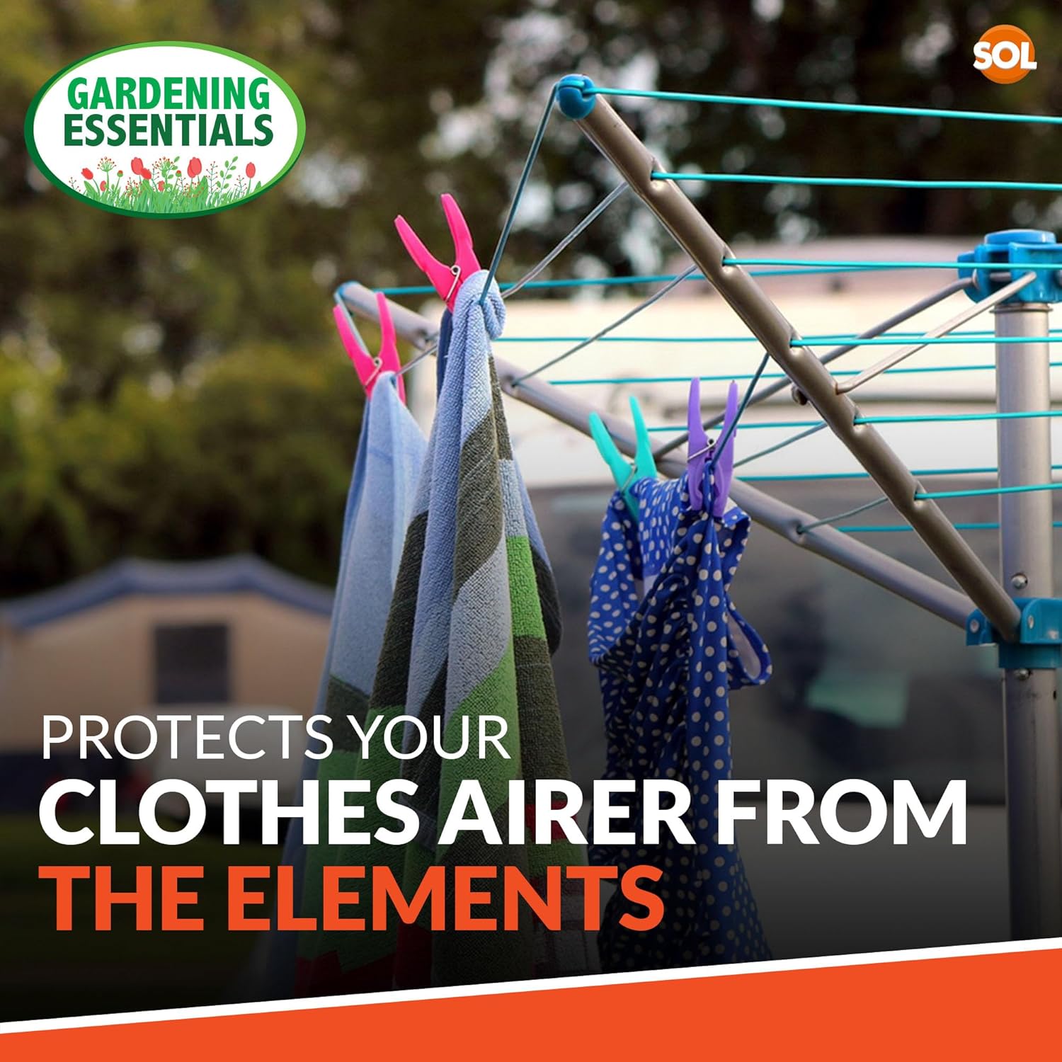 Thumbnail 6 de SOL Rotary Line Cover (148x30cm) heavy-duty rotary washing line waterproof cover