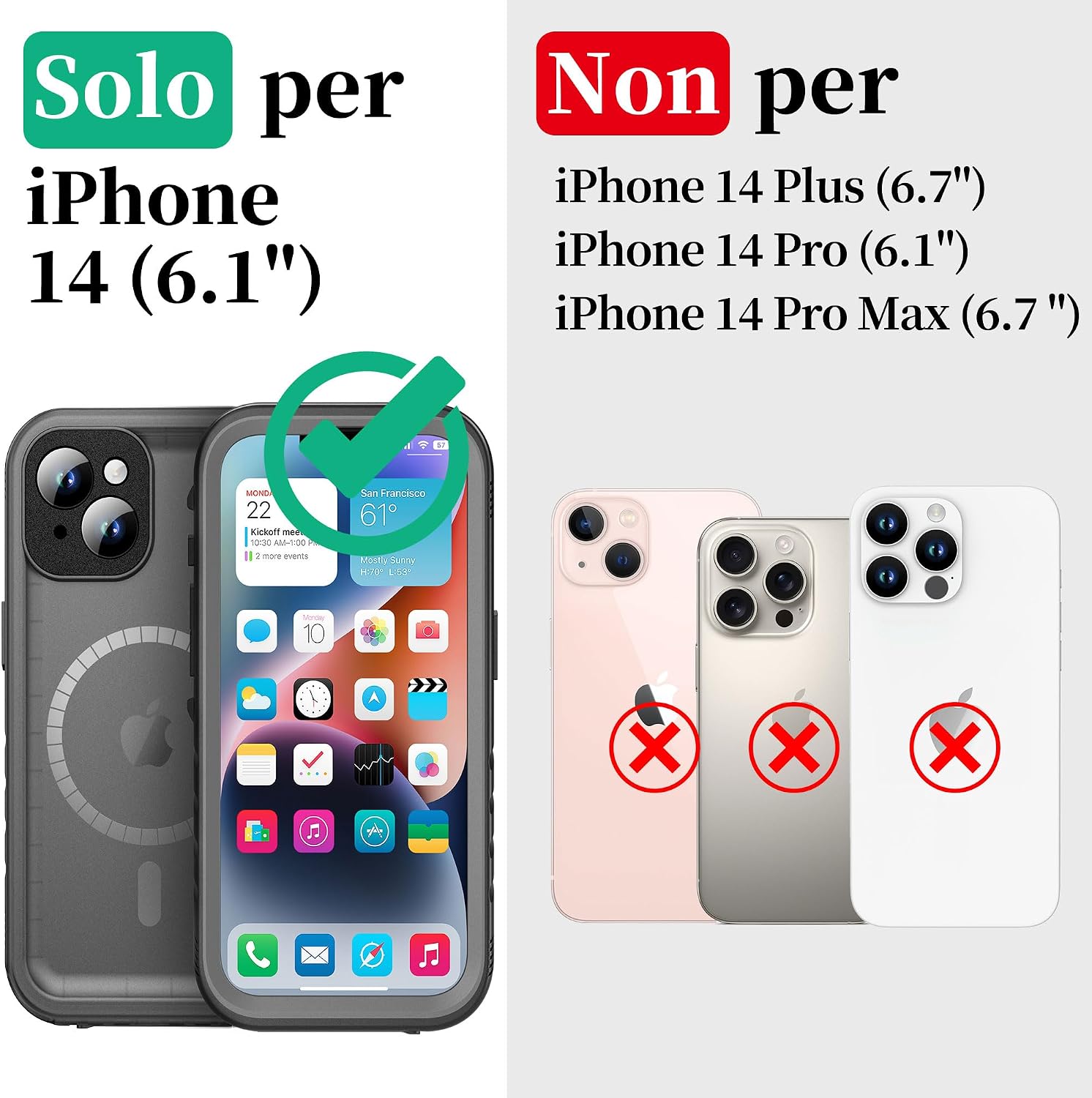Thumbnail 2 de Cozycase Cover TOP Antiurto IP68 per iPhone 14: protezione militare con impermeabilità integrale