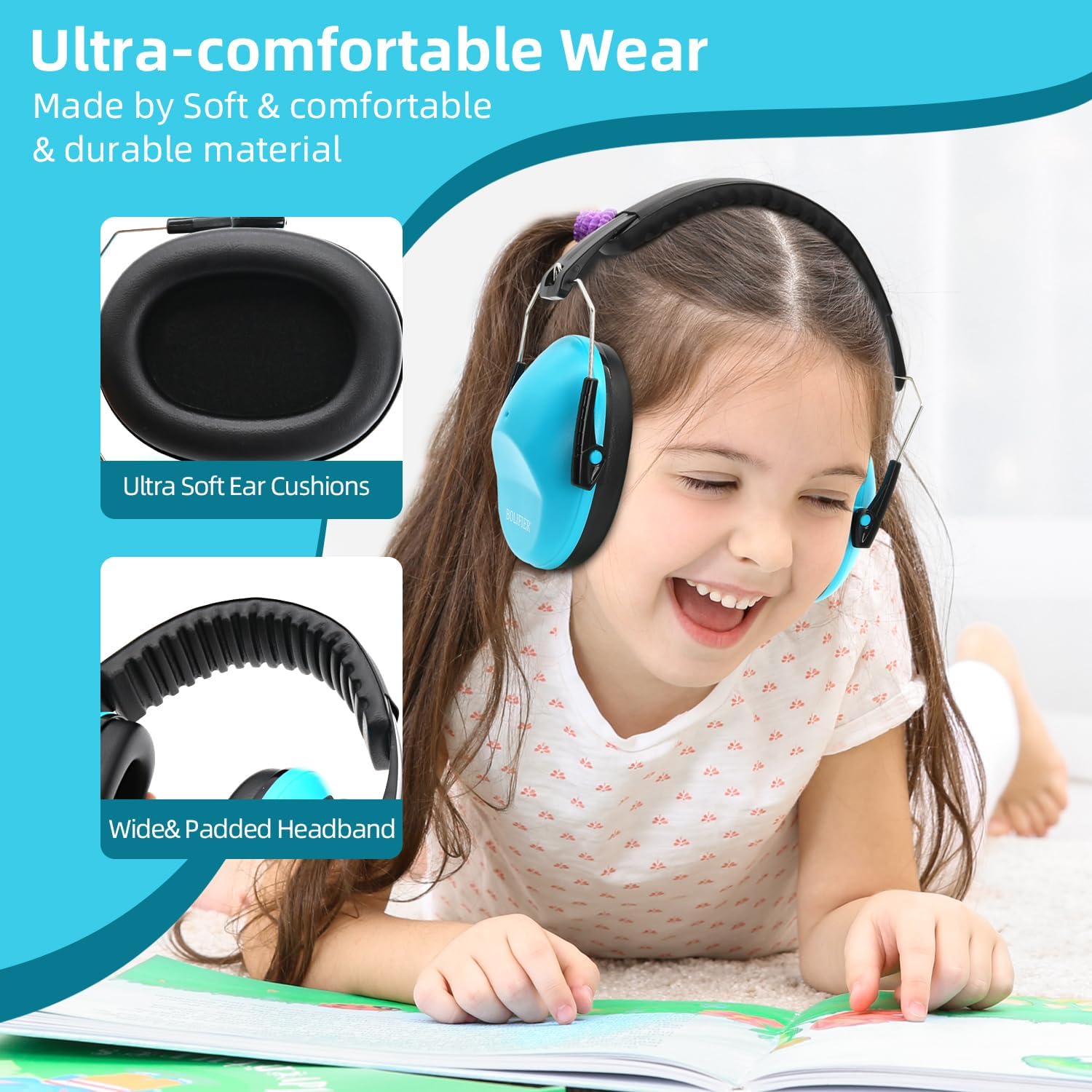 Detalle 2 de BOLIFIER Kids Ear Defenders 26dB SNR Ear Protectors