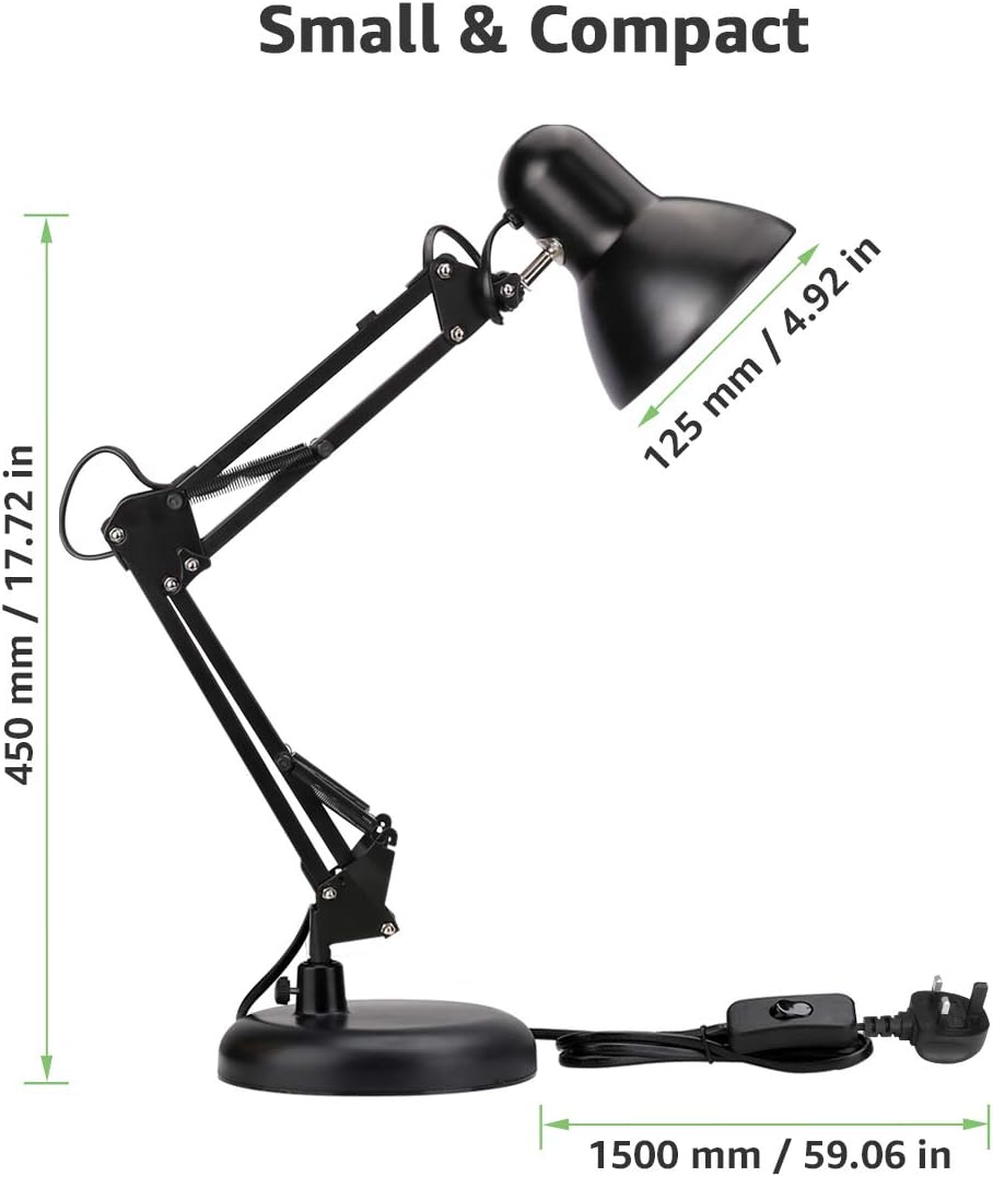 Thumbnail 4 de Lepro Desk Lamp E27 swing arm with clamp