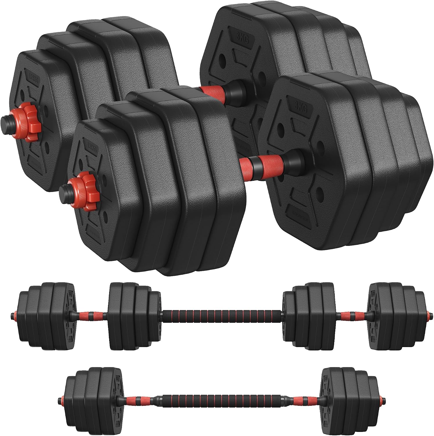 Detalle de Songmics Hantelset 40 kg Hexagon
