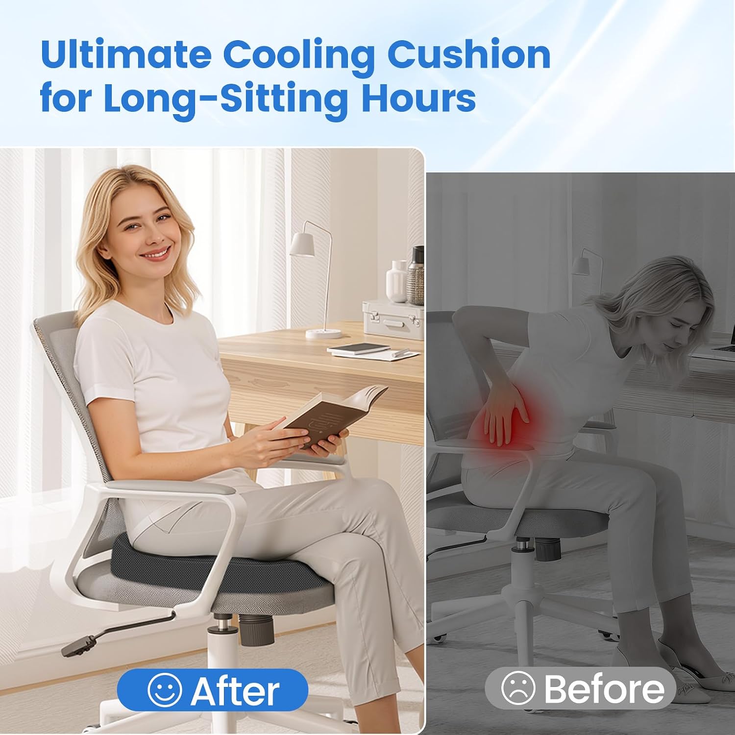 Thumbnail 3 de DailyCuddles Donut Seat Cushion with Cooling Gel Memory Foam