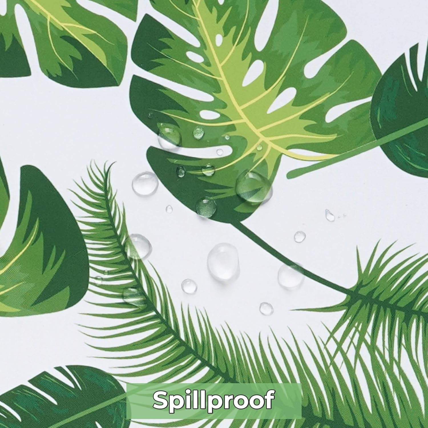 Thumbnail 3 de Eternal Beauty 152cm Round Palm Leaf Outdoor Tablecloth with Umbrella Hole and Zipper (60")