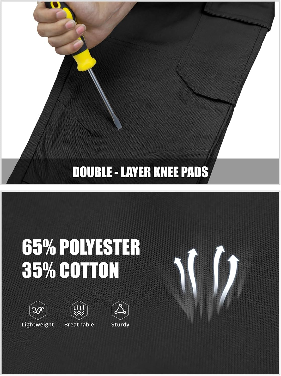 Detalle de WORK IDEA Men's Work Pants, Canvas