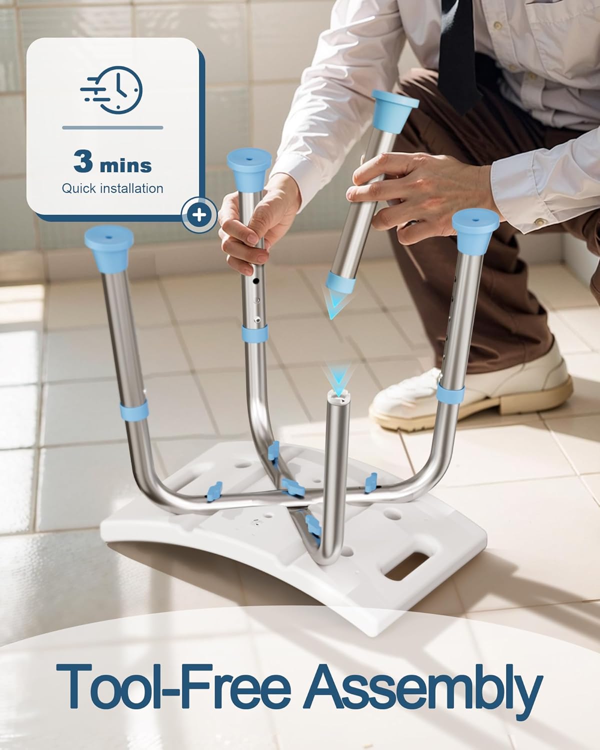 Thumbnail 5 de HOMLAND Duschhocker Höhenverstellbar