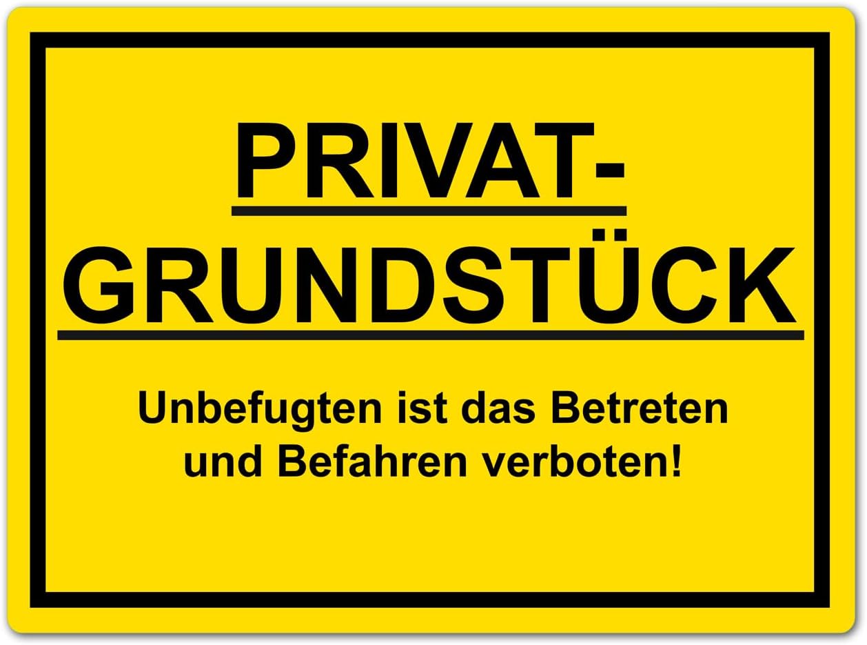 STROBO XXL Privatgrundstück Hinweisschild 40x30 cm