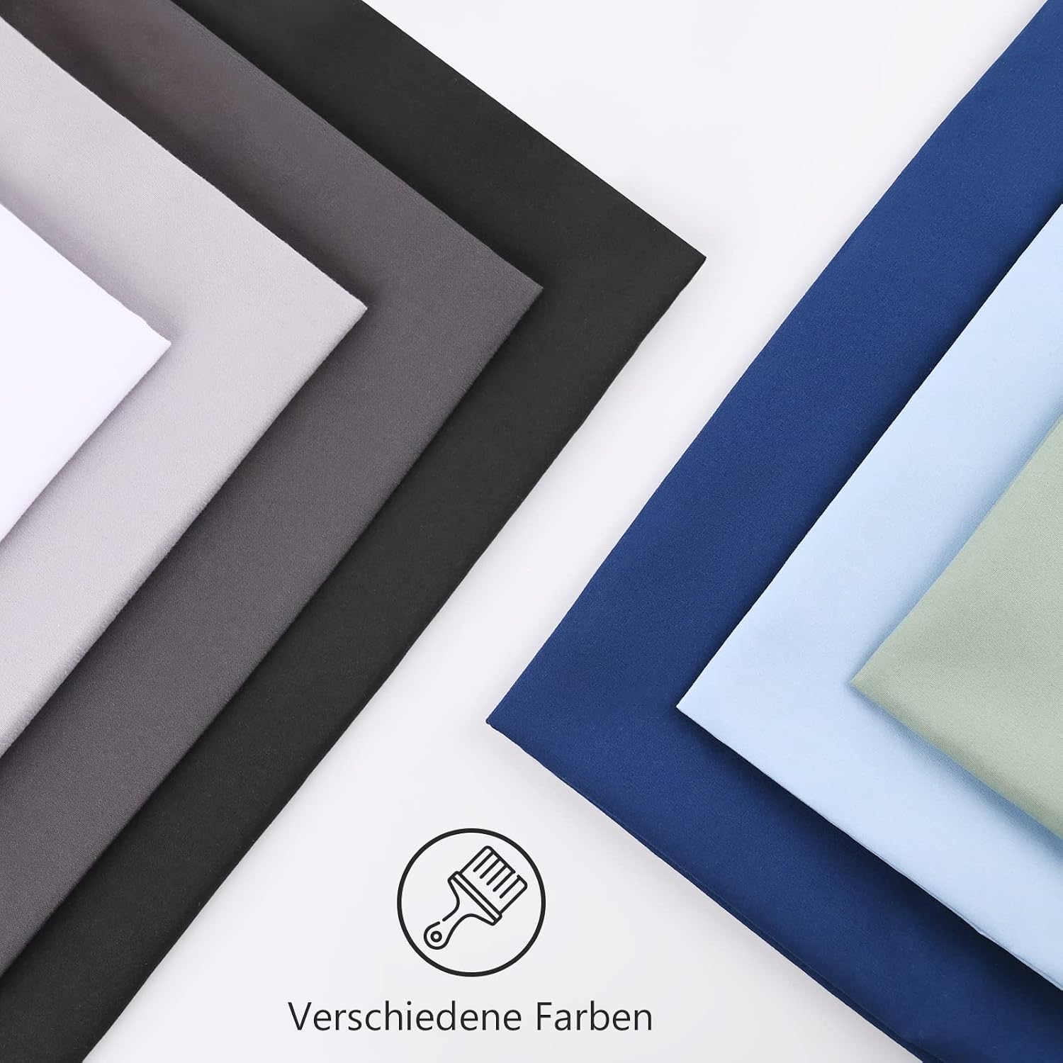 Detalle 2 de REDKEY Kissenbezug 40x40 cm (2er-Set) Mikrofaser in Anthrazit mit Laschenverschluss