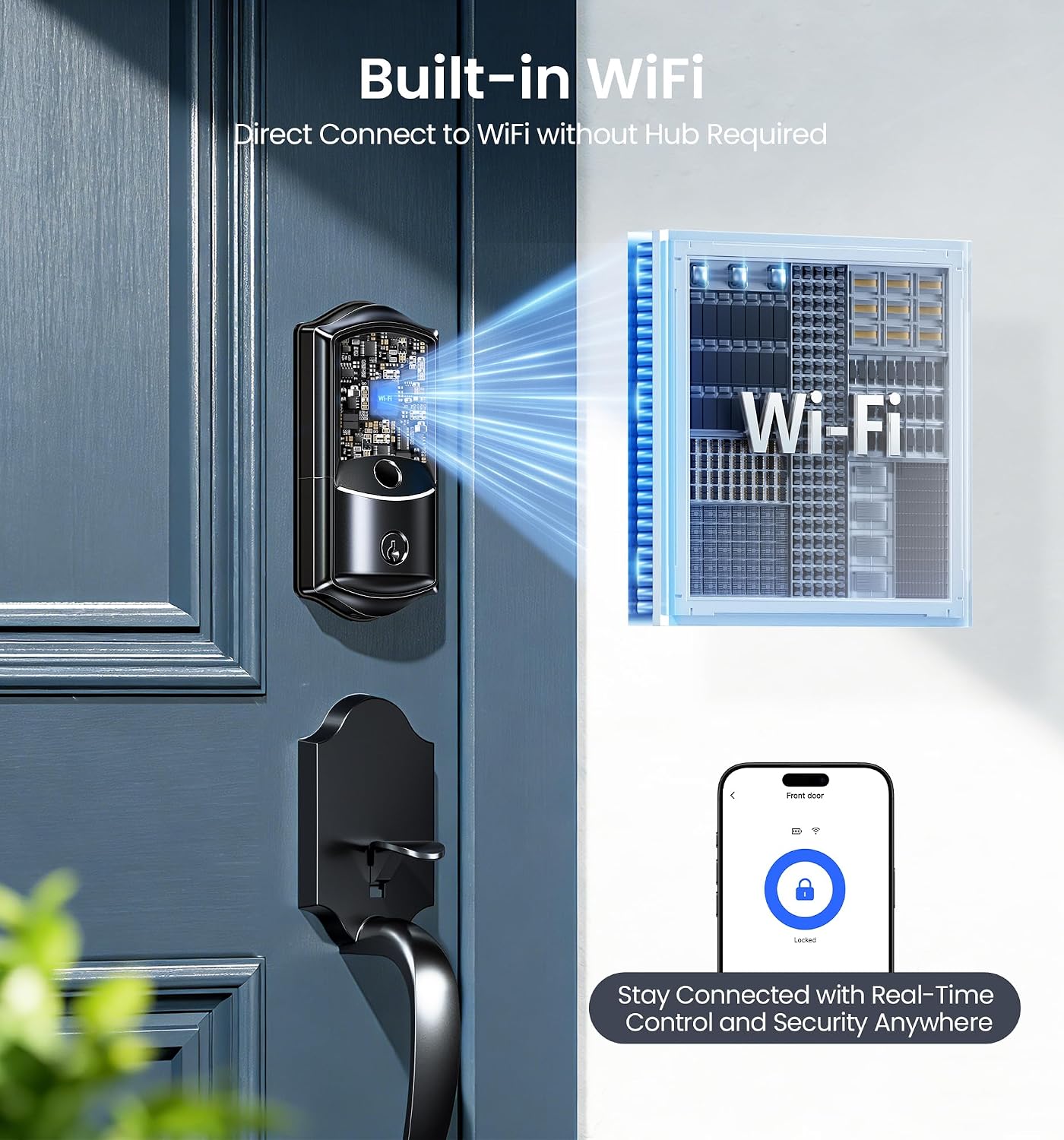 Detalle de Veise smart deadbolt with Wi-Fi