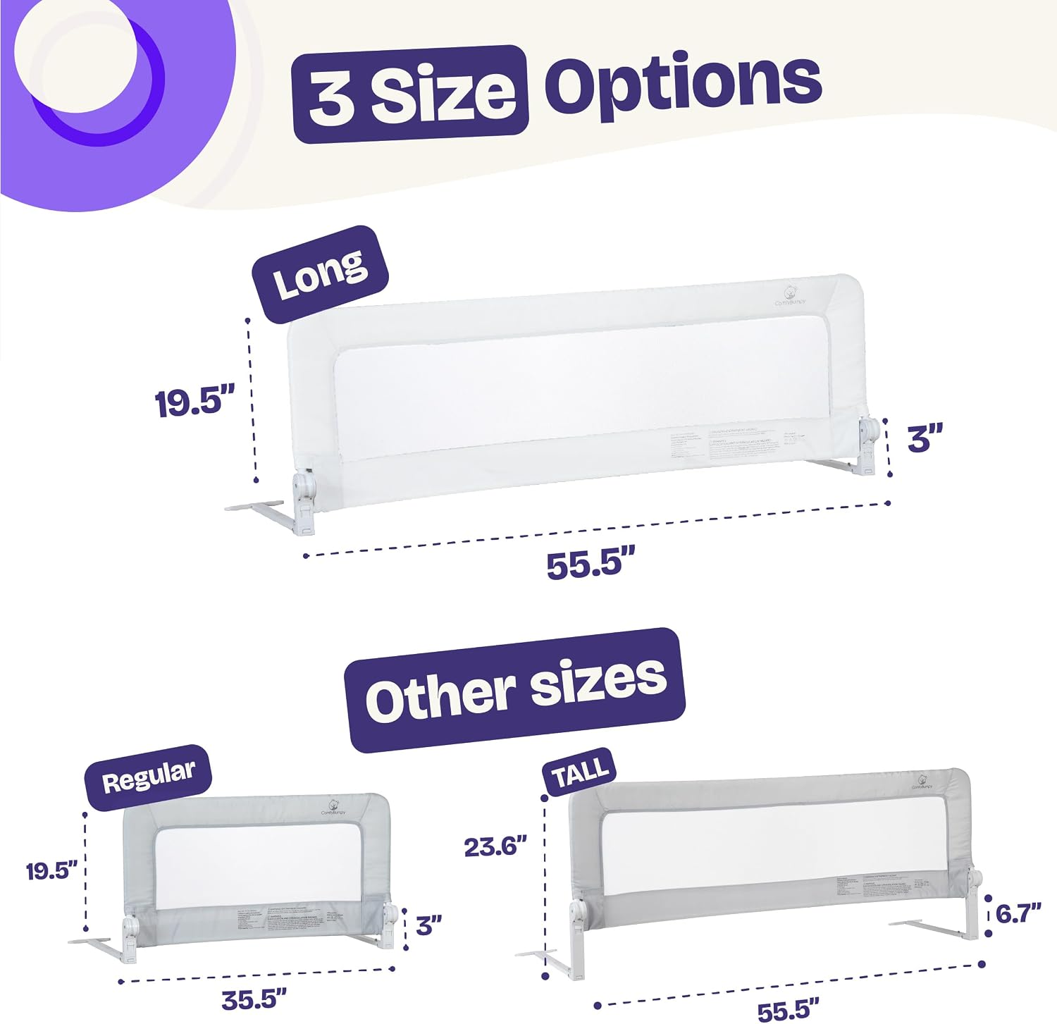 Detalle 2 de ComfyBumpy Bed Rail 55.5"