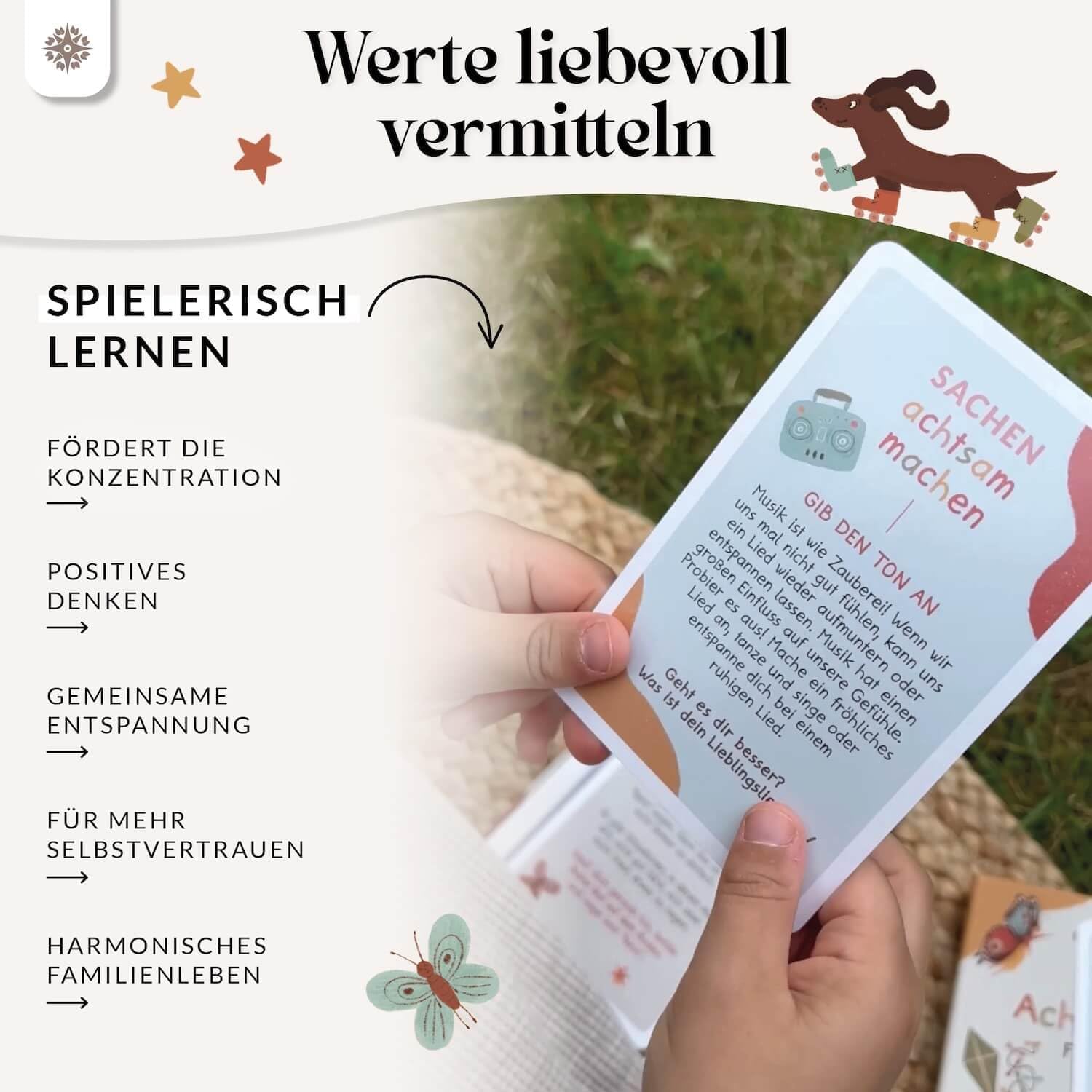 Detalle 2 de Lebenskompass Affirmationskarten Kinder - 40 Achtsamkeitskarten
