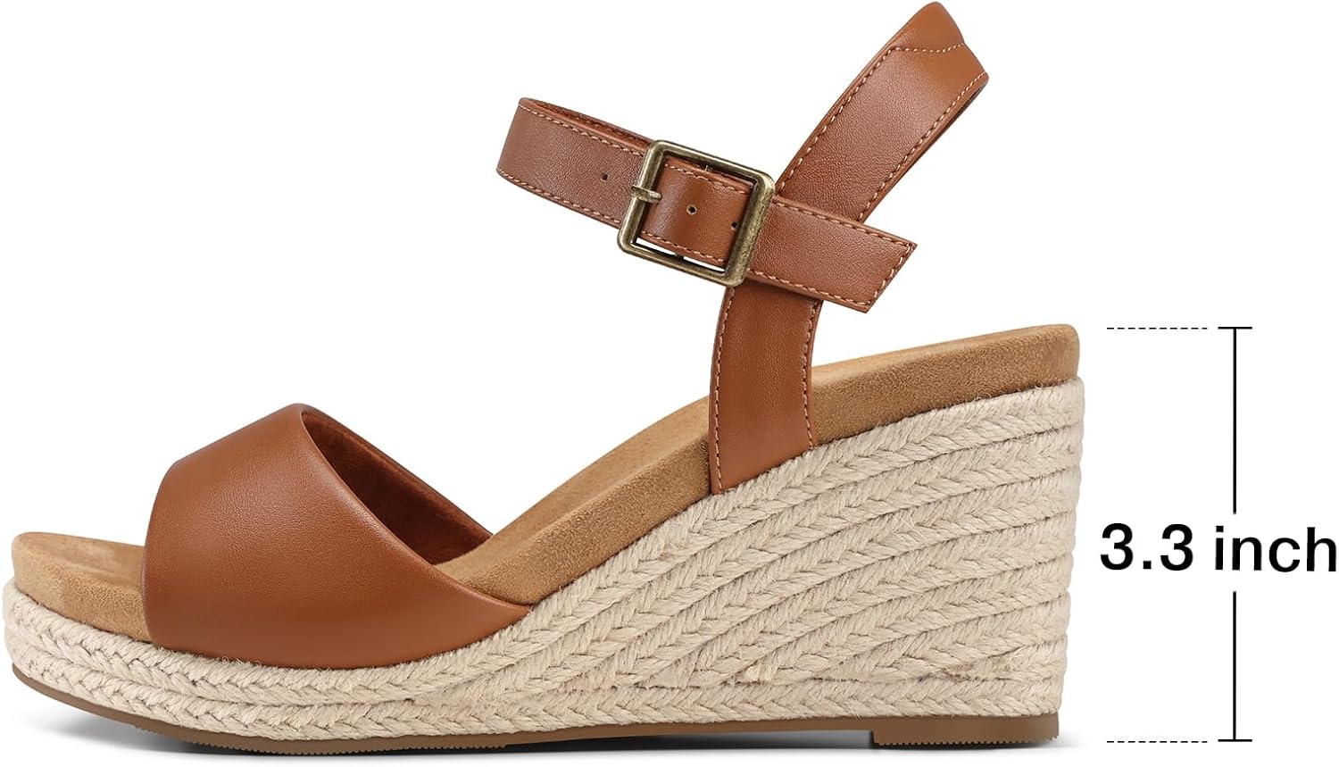 Thumbnail 4 de SHIBEVER Women's Wedge Platform Sandals: Espadrille Dressy Comfort for Summer
