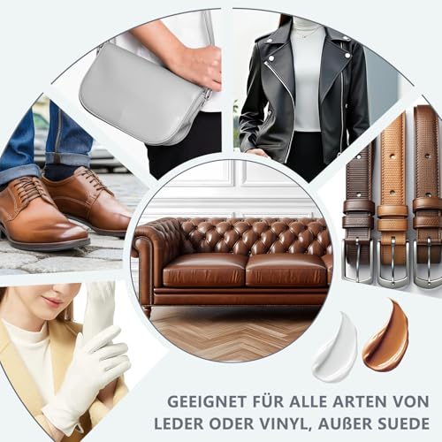 Detalle 2 de Kit Riparazione Pelle Grigio Scuro 100 ml per Divani e Sedili 🛋