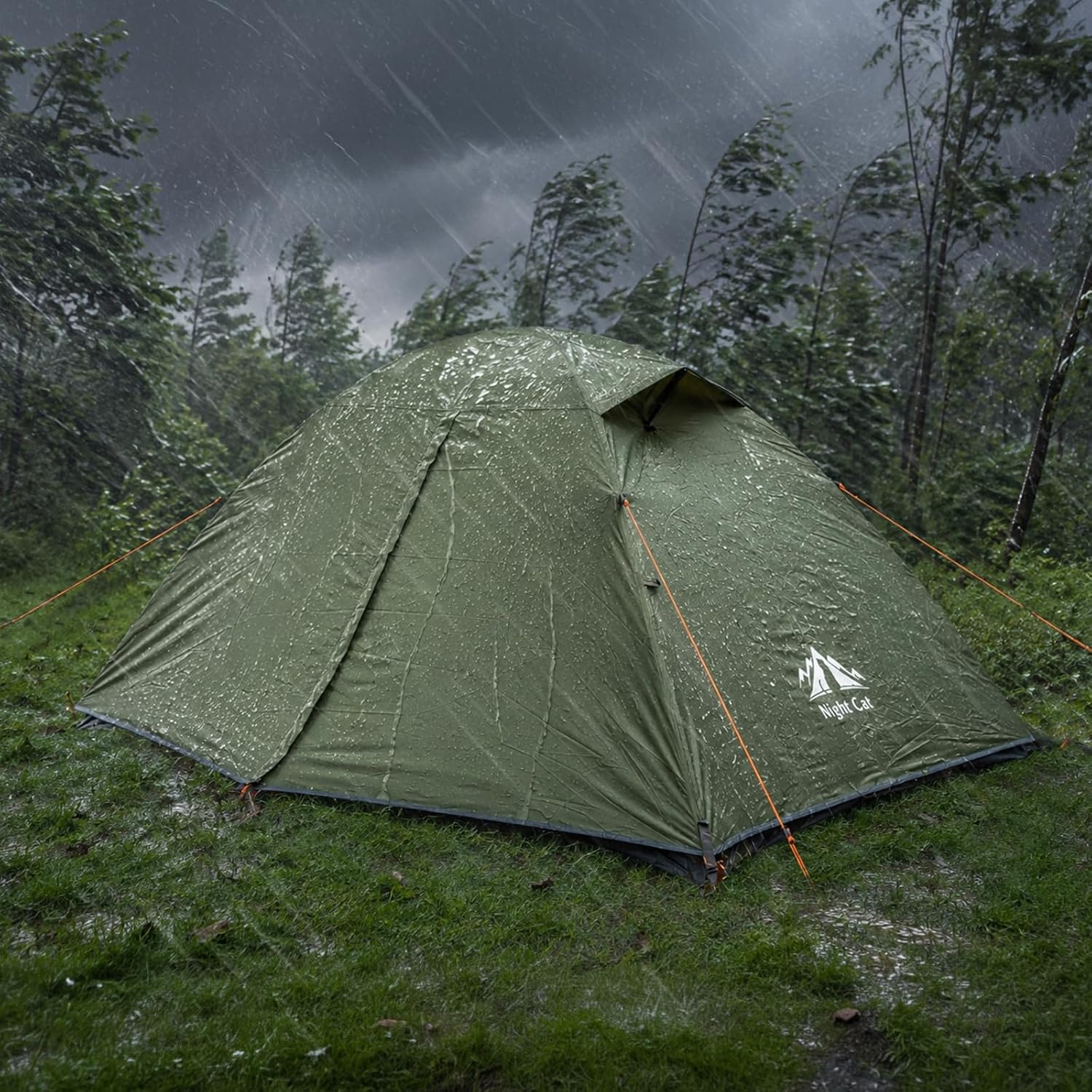 Thumbnail 3 de Night Cat CA-NC8-NEW-G 2-Person Backpacking Tent with Aluminum Poles