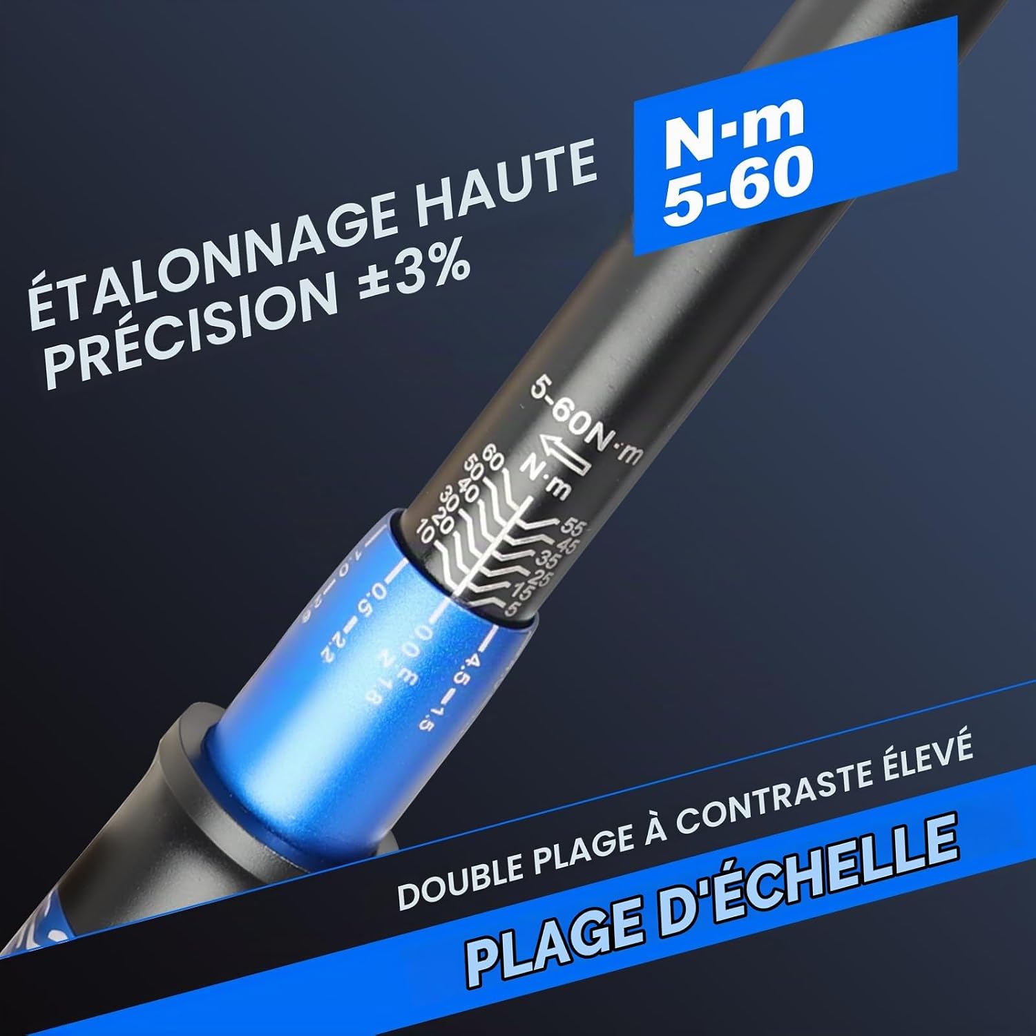 Detalle 2 de INGJER IJ38NEW604DGM momentsleutelset 3/8 inch, 5-60 Nm, 72 tanden