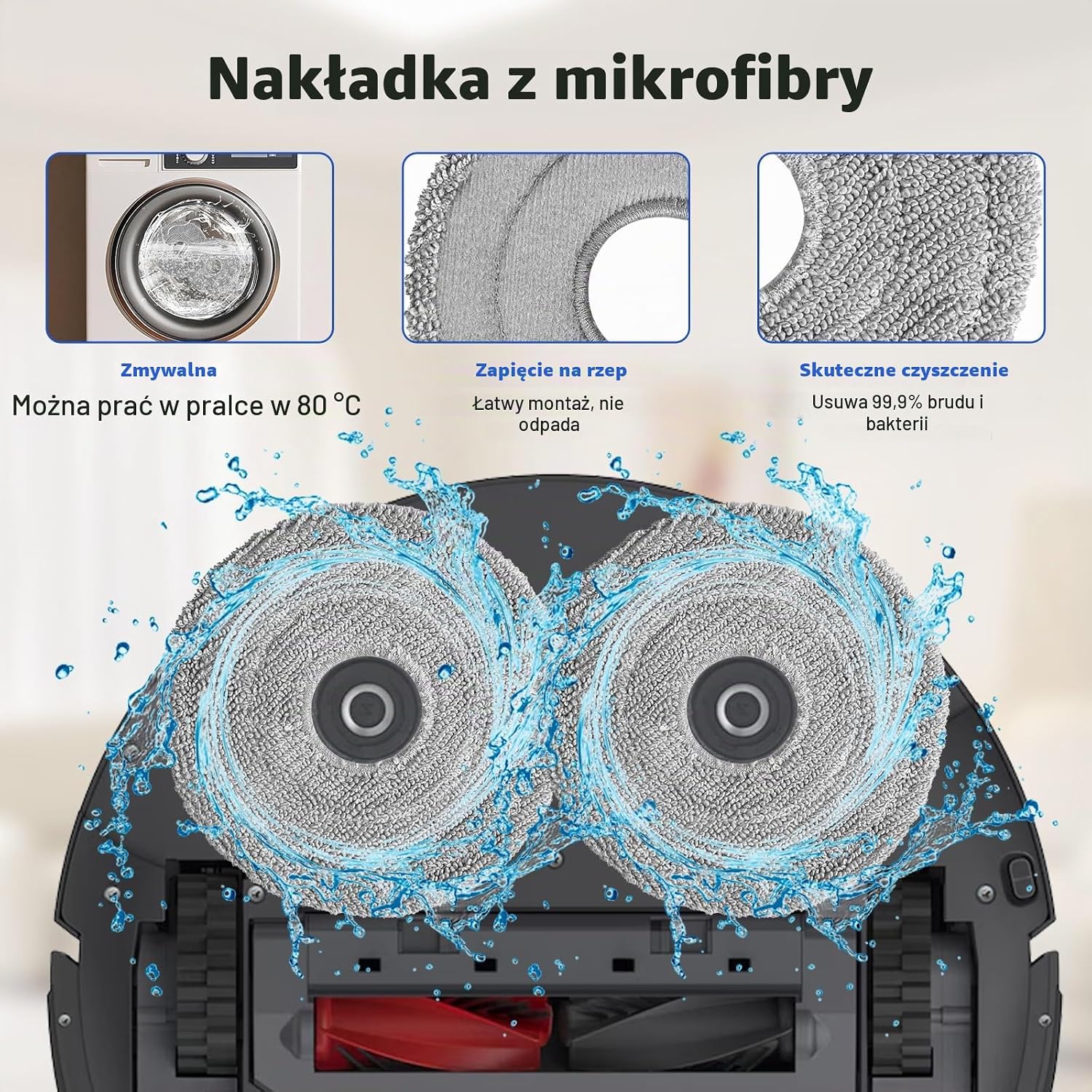 Detalle 1 de Alloytool zestaw 24 akcesoriów do Roborock Saros 10R i Qrevo Curv