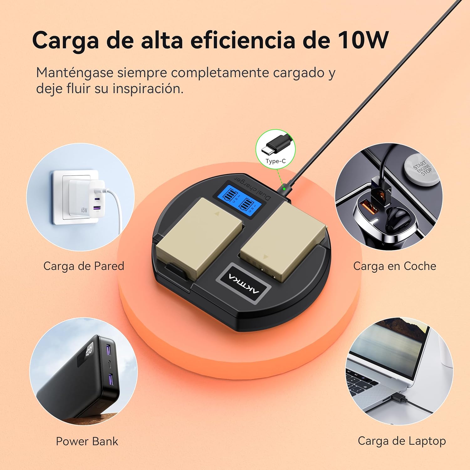 Thumbnail 6 de AKTTKA LP-E17 Dual USB-C
