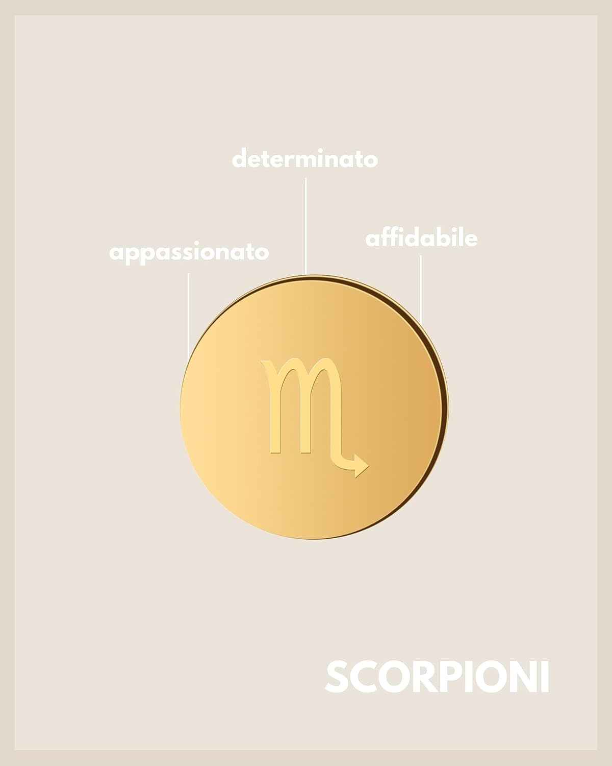 Thumbnail 1 de GD GOOD.designs Catena zodiacale oro 18 carati con ciondolo I regolabile impermeabile in acciaio inox