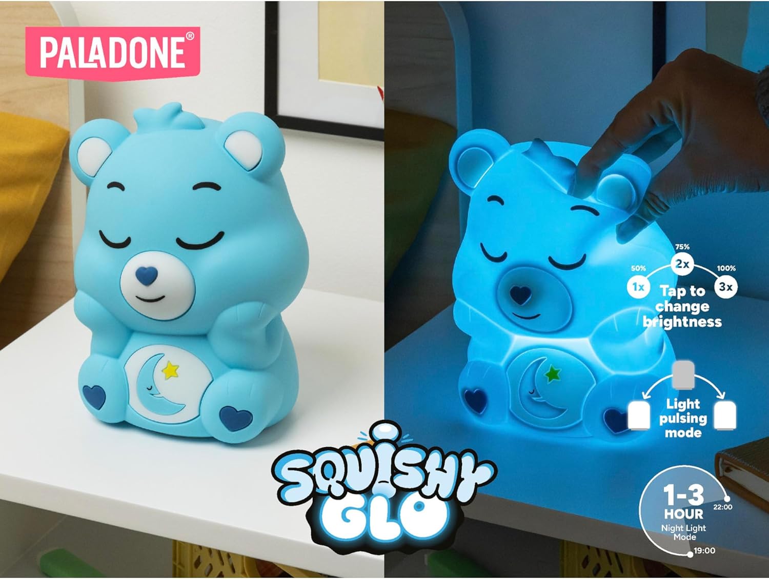 Thumbnail 3 de Paladone Care Bears SquishyGlo: lampada silicone ufficiale con licenza Care Bears