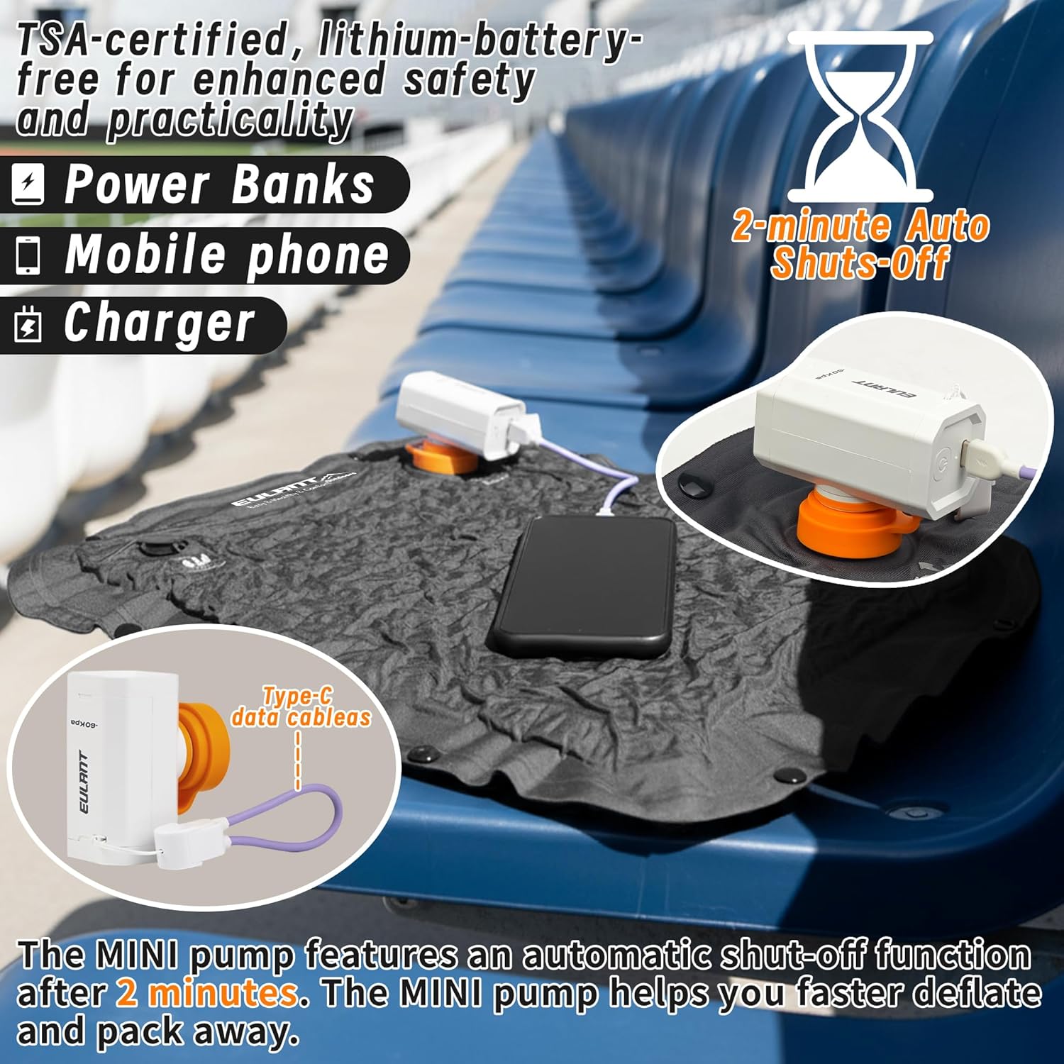 Thumbnail 4 de EULANT Outdoor Self-Inflating Seat Cushion