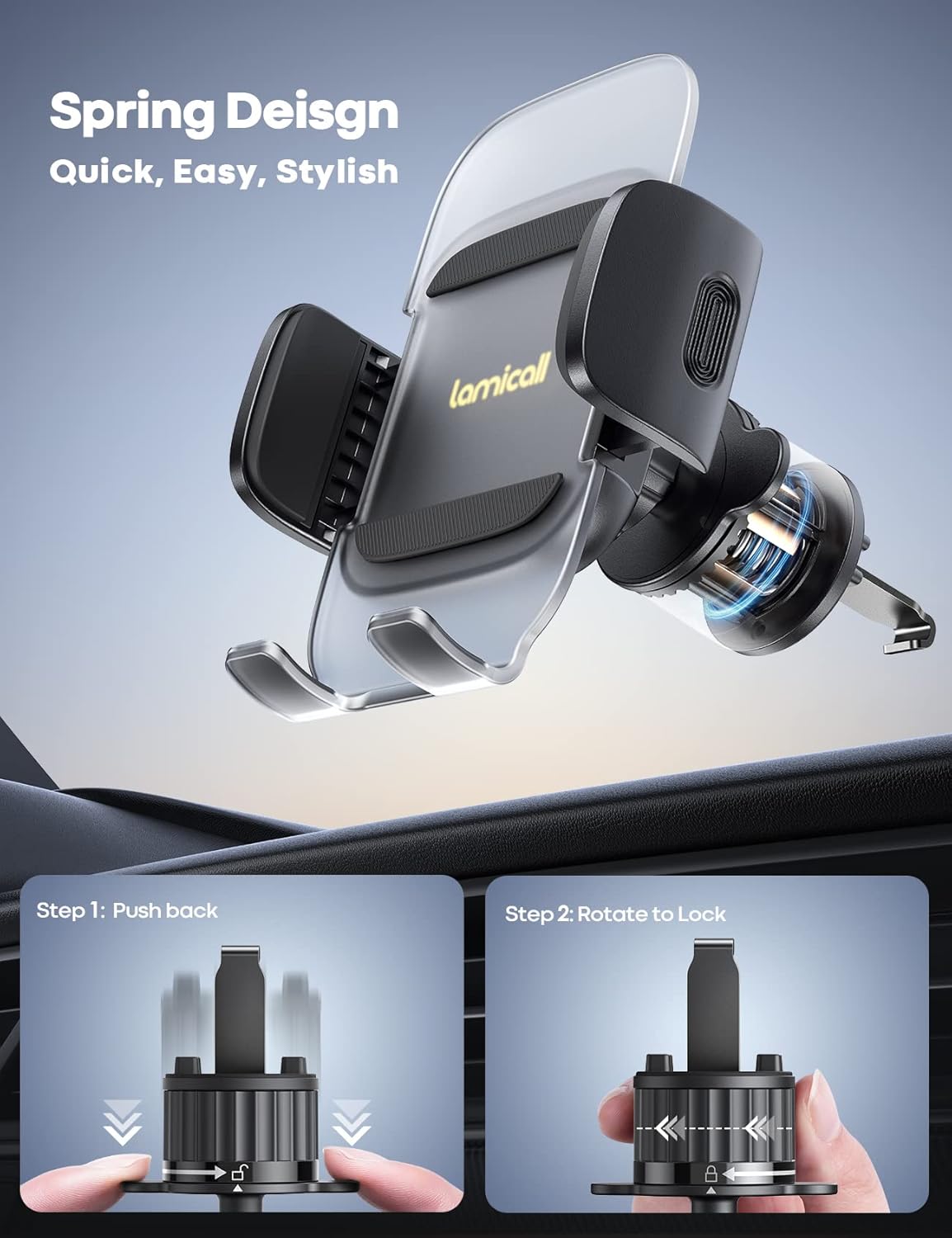 Detalle 2 de Lamicall Car Vent Phone Holder 4–7"