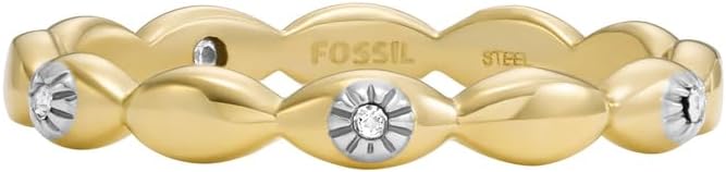 Thumbnail 3 de Fossil Damen-Ring Sutton Gold aus Edelstahl (JF0479671…), poliert – Größen 5 bis 9