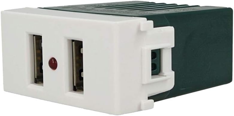 Thumbnail 3 de Modulo Caricatore USB da muro a 2 porte (Bianco) compatibile con Vimar Plana – 5V 2,1A