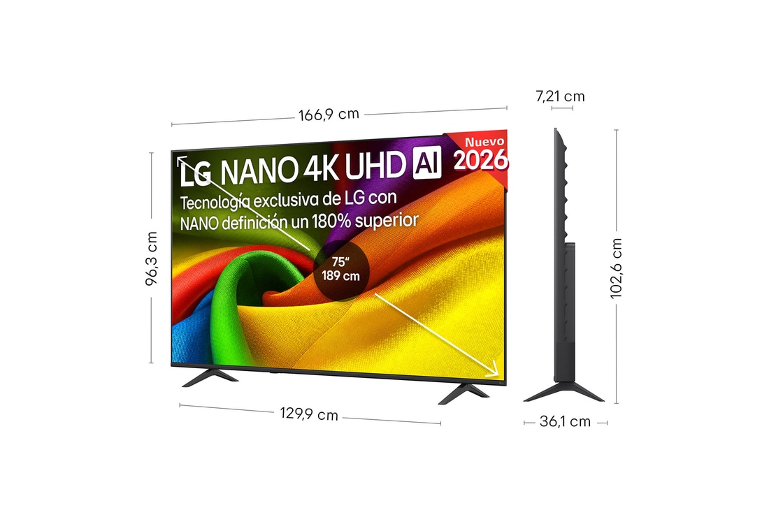 Thumbnail 1 de LG Nano 4K UHD AI NU90 75'' (75NU900B6LA) — 2026