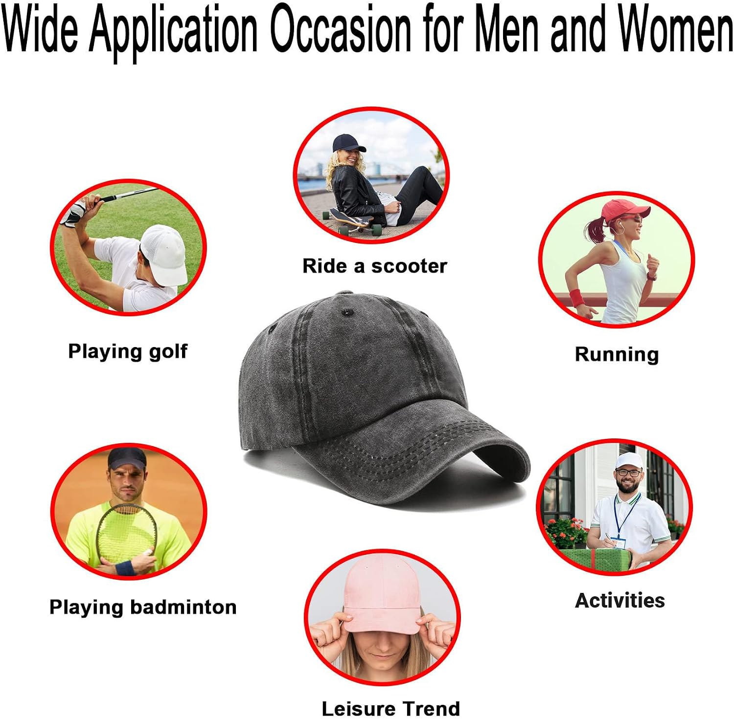 Detalle 2 de NPJY Adjustable Low Profile Dad Hat Golf Baseball Cap in Washed Cotton (Unconstructed)