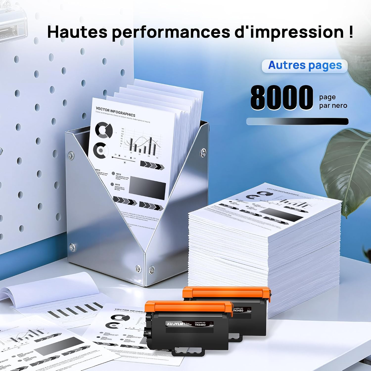 Thumbnail 2 de Cartouche de toner KUPYLM TN3480 (TN-3480) compatible Brother – 8000 pages