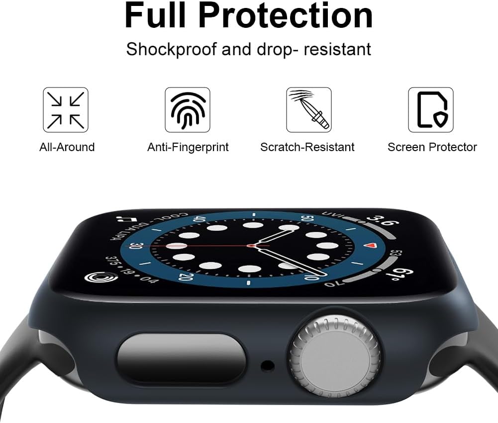 Detalle 2 de OFFCUP Case with Screen Protector for Apple Watch Series 9/Series 8 (41mm) – 2 Pack with Built-in 9H Glass