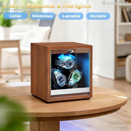 Thumbnail 1 de ANWBROAD Remontoir Montre Automatique 4 Modes – 3 Montres, Moteur Mabuchi Ultra-Silencieux
