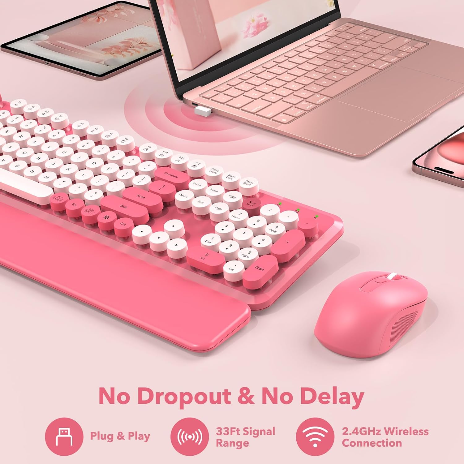 Thumbnail 6 de Wireless Keyboard and Mouse Combo 2.4GHz