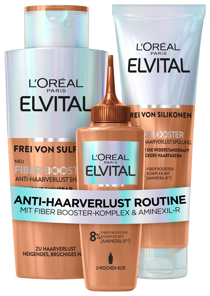 Detalle de L’Oréal Paris Elvital Fiber Booster Anti-Haarverlust-Conditioner (Spülung gegen Haarausfall) – 150 ml