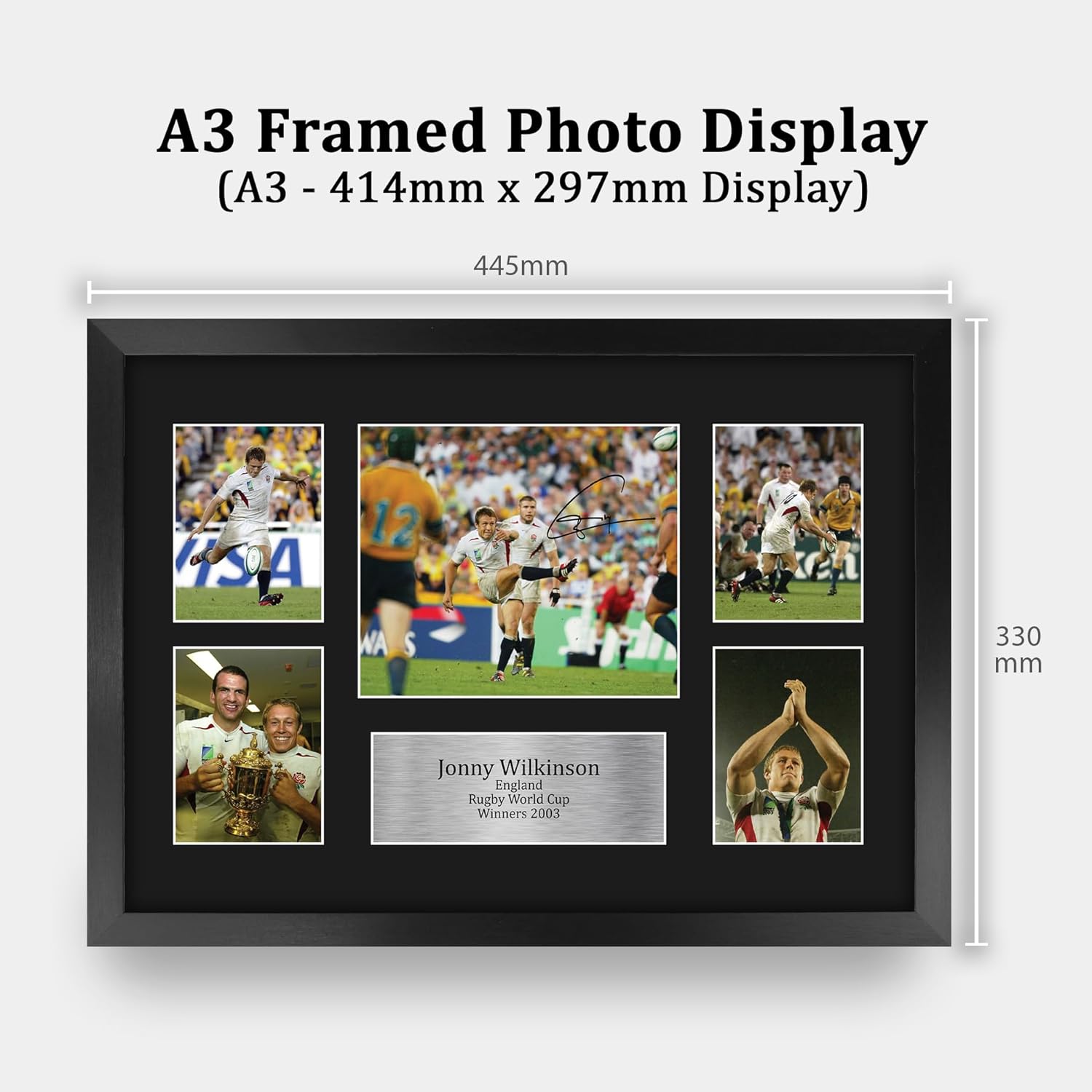 Thumbnail 1 de HWC Trading FR A3 Jonny Wilkinson England framed signed autograph picture (A3)