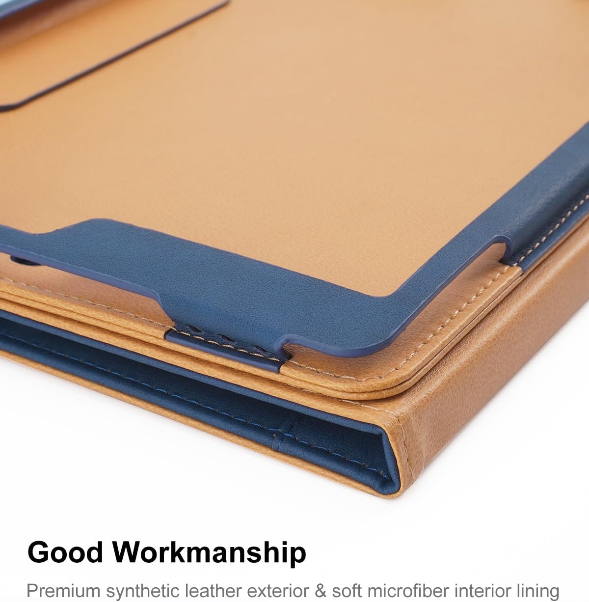 Detalle de DAORANGE PU Leather Folio Case for iPad 9th/8th/7th Gen 10.2" (Navy)