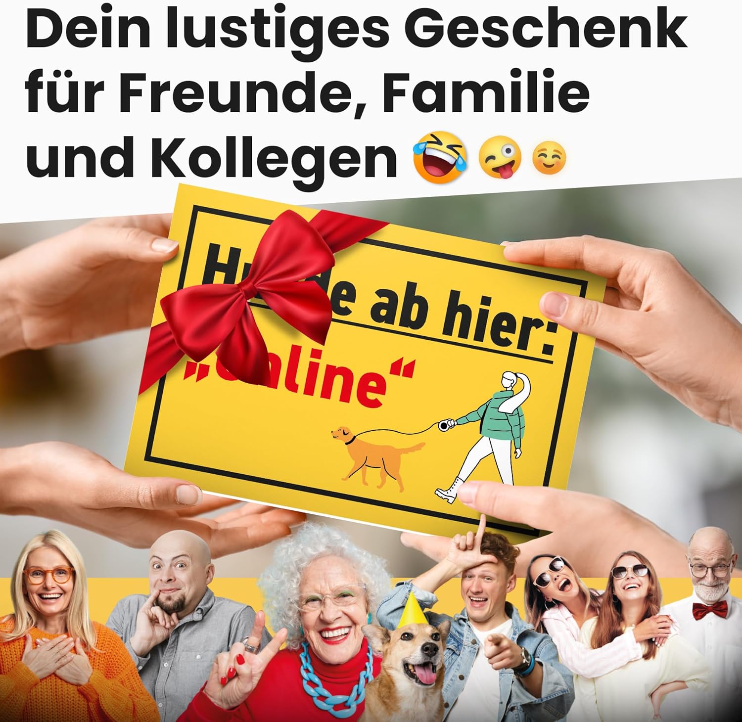 Thumbnail 2 de DankeDir! Hunde ab hier online Schild 30 x 20 cm 🐶