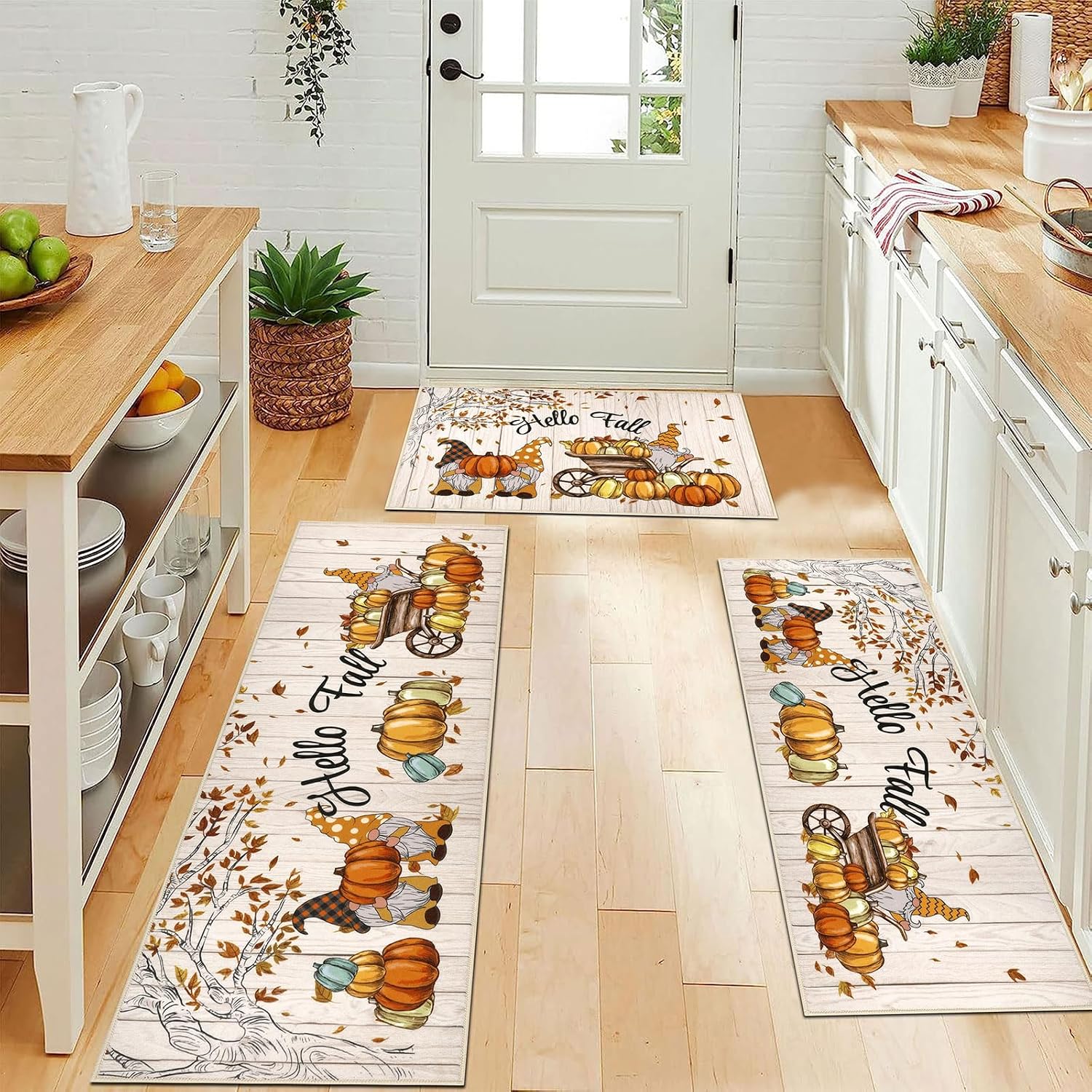Detalle de U'Artlines Kitchen Rug Set, 3-Piece