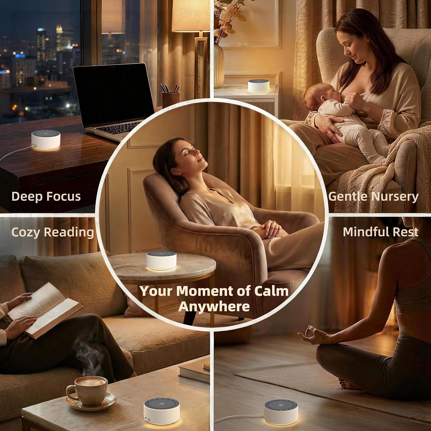 Thumbnail 6 de Kipcush White Noise Machine for Baby & Adults with 30 Soothing Sounds and 8-Color Night Light