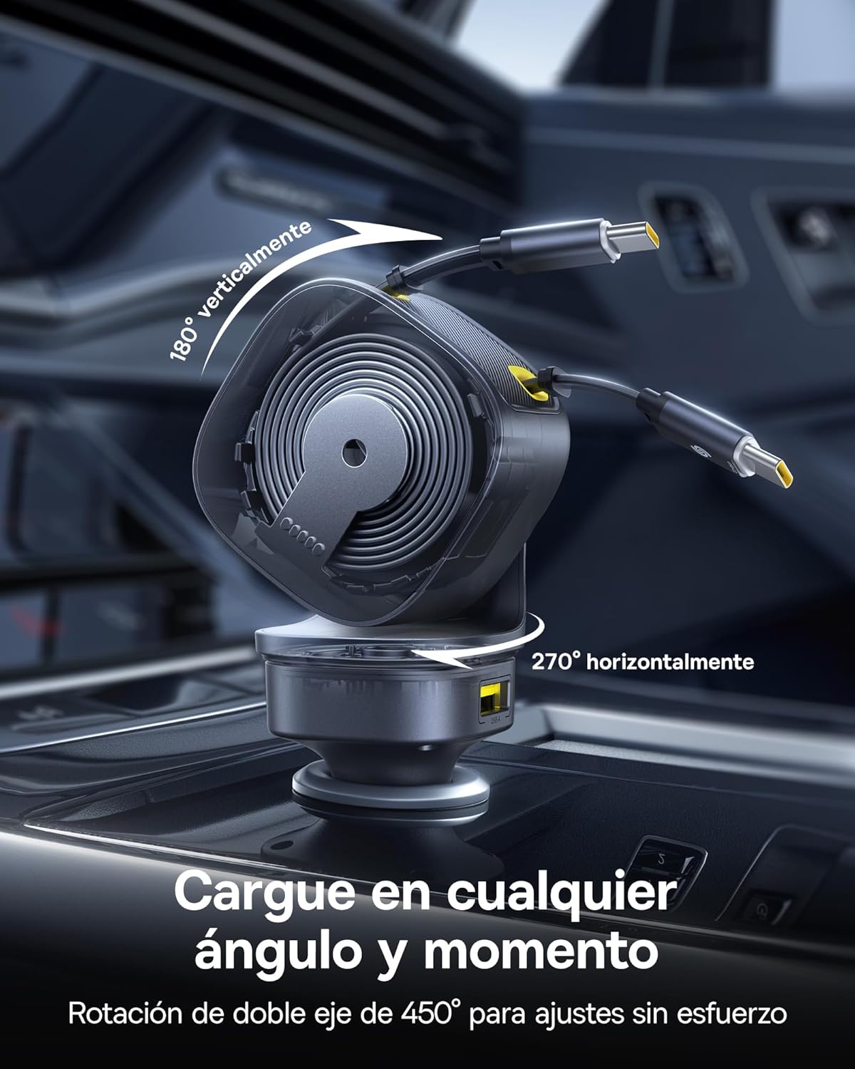 Thumbnail 5 de Baseus Cargador de Coche Retráctil 163W
