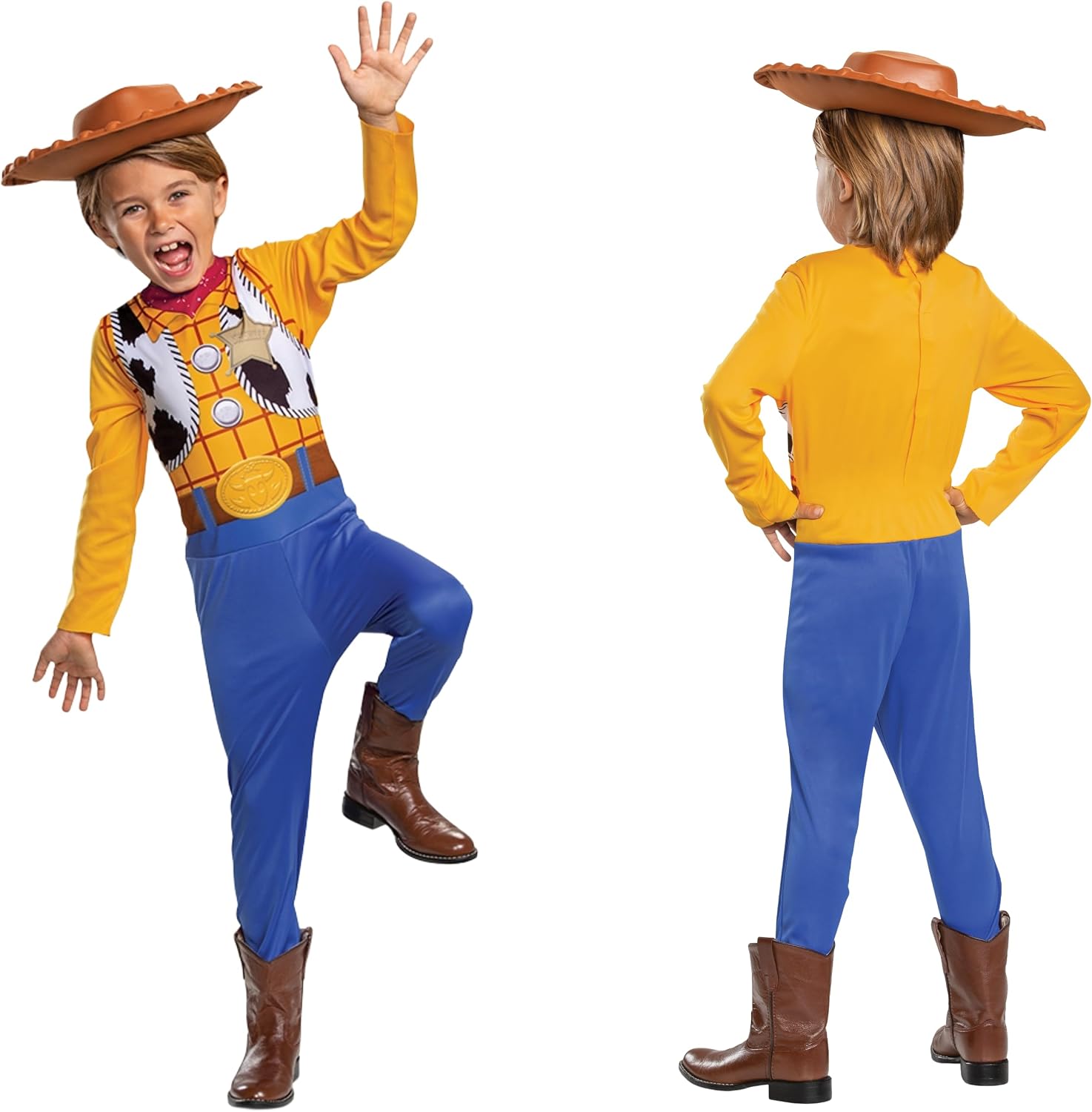 Disney Officiel Costume Woody Enfant – Déguisement Toy Story (7-8 ans) avec Chapeau
