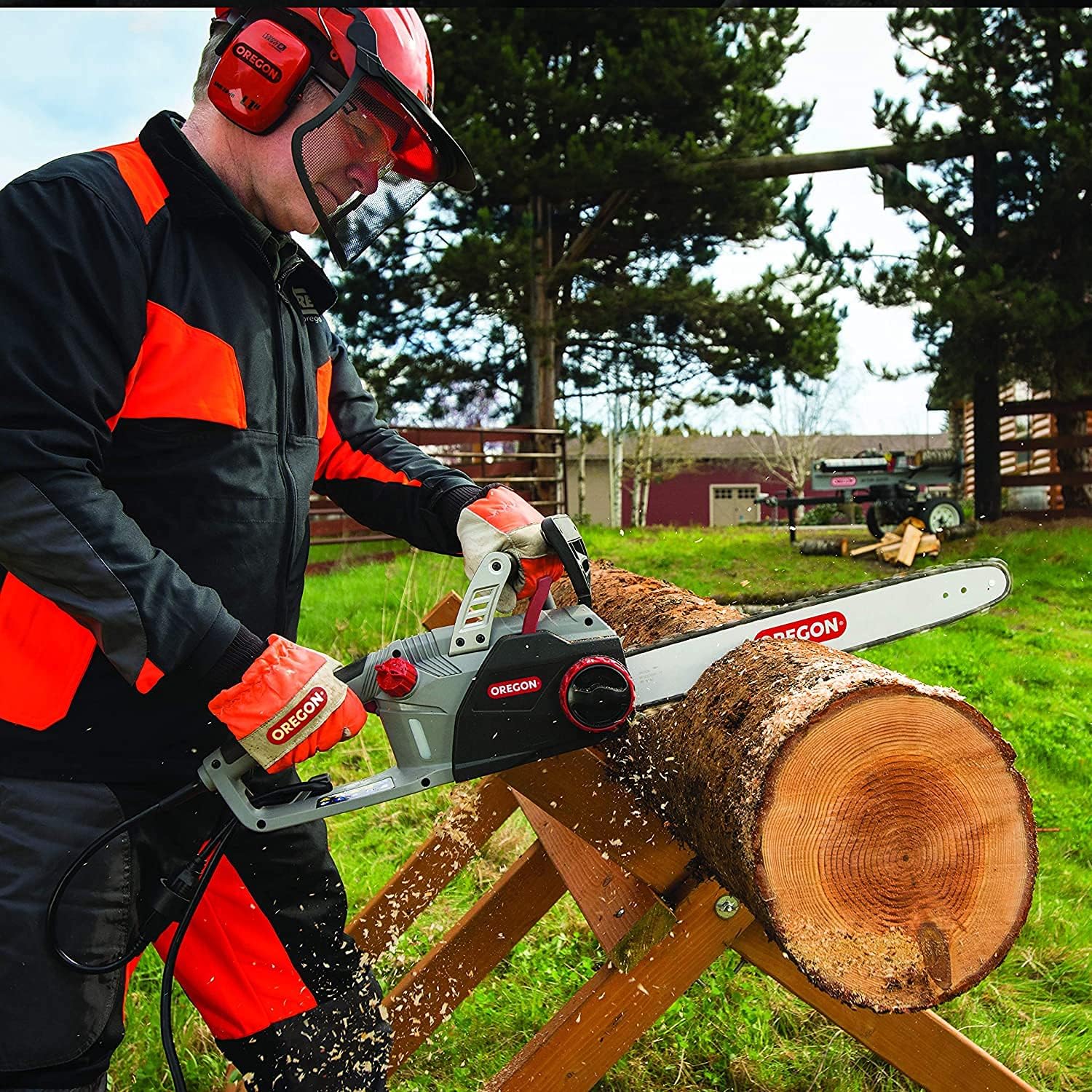 Thumbnail 6 de Oregon kabelgebundene Elektro-Kettensäge mit 18 Zoll Schiene (PowerSharp) – 2400 W