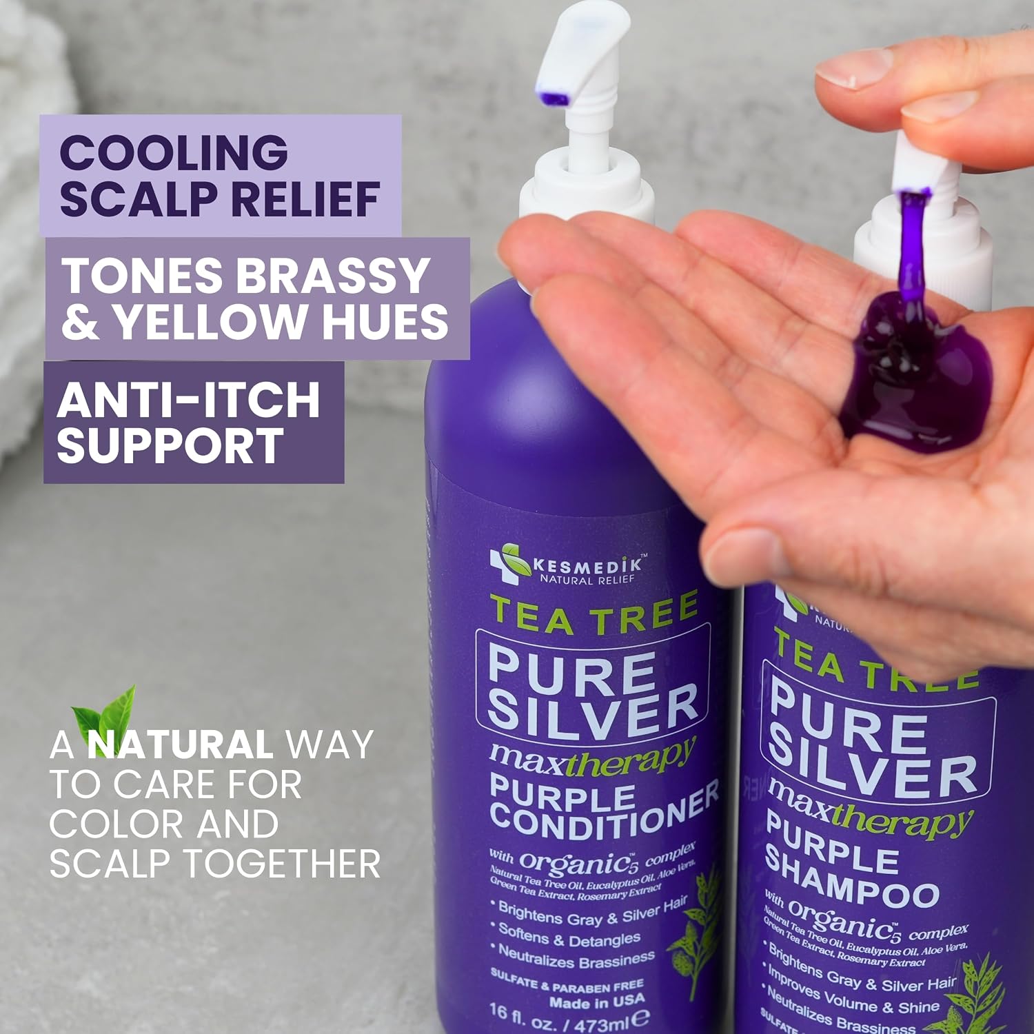 Detalle 2 de Tea Tree Purple Shampoo Set