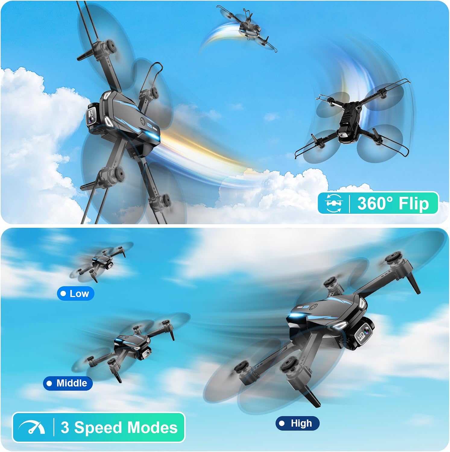 Detalle 2 de 1080P Foldable Drone for Beginners