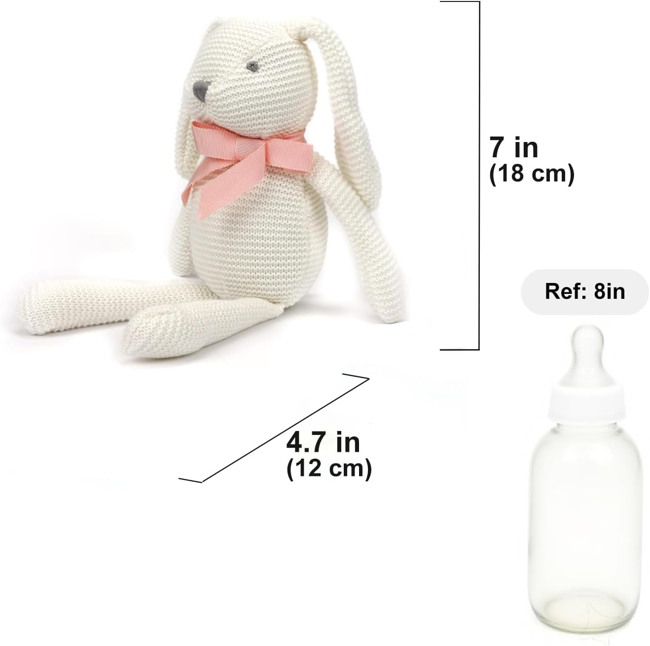 Thumbnail 1 de FLUFFYFUN Organic Cotton Bunny Plush, 7.1 in